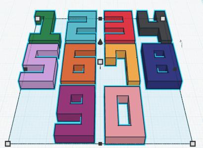 digits in a box puzzle   