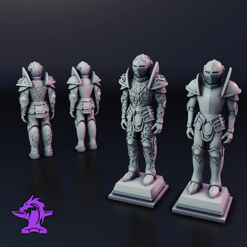 Standing Armor Suits, Display Statues