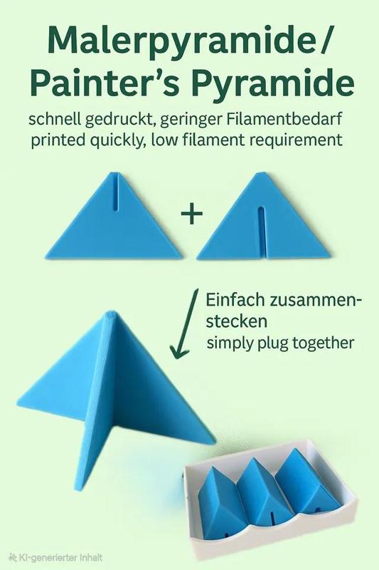Malerpyramide Lackierspitze / Painters pyramid triangle painting support   