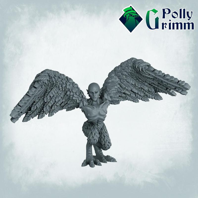 Tabletop miniature. Harpy man male