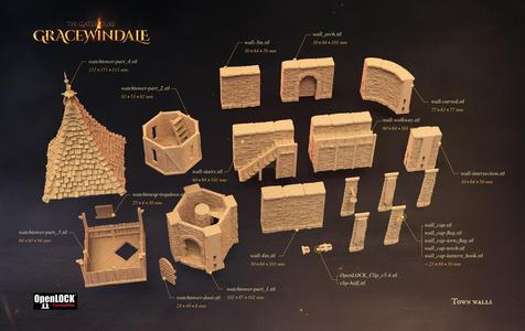 Modular Town Walls Set