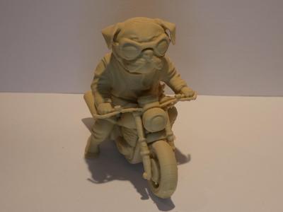 Biker Dog Figurine Riding Motorcycle