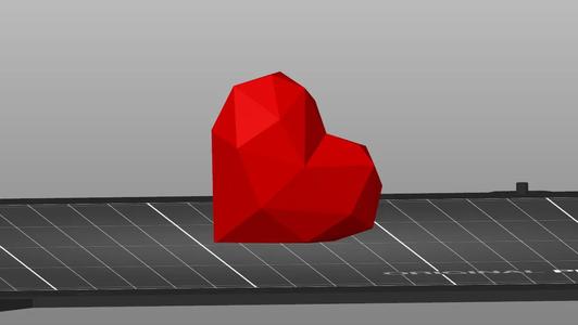 Heart Low poly stand   
