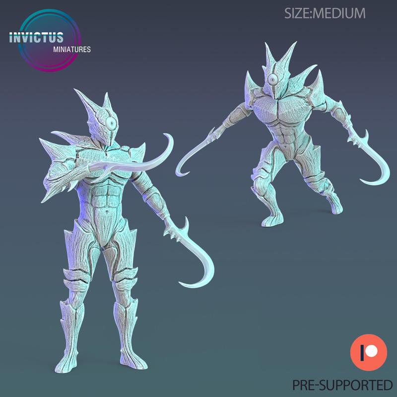 One Eye Allien Infantry / Claw Warrior / Space Cyclops / Double Blade Predator / Invasion Army / Sci-Fi Attack Encounter