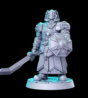 PRE-SUPPORTED Dwarf Ram - 32mm - DnD