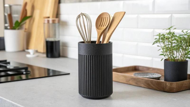 Modern Minimalist Kitchen Utensil Holder   