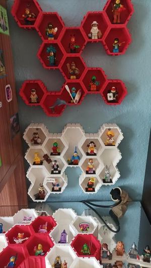 Minifigure Hex Display 40mm deep