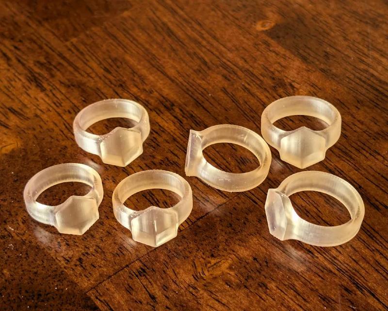 Hexagonal Signet Rings   