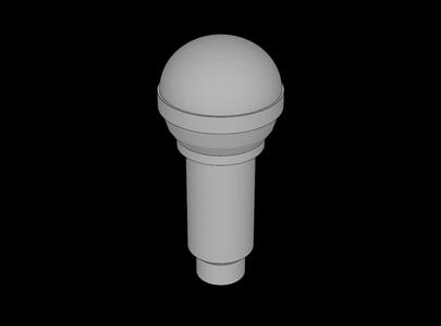 Lego Compatible (90370.dat) Minifig Microphone   