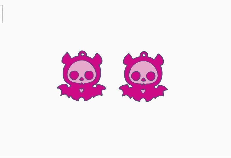 skull earring pendant earring pendant earring jewelry aestetich