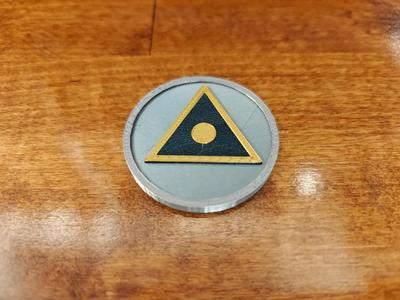 Seeker Silver Coin Population One Magnet   