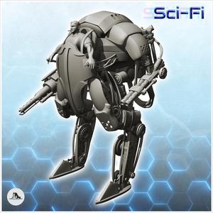 Wakldir combat robot with pilot (18) - Future Sci-Fi SF Post apocalyptic Tabletop Scifi
