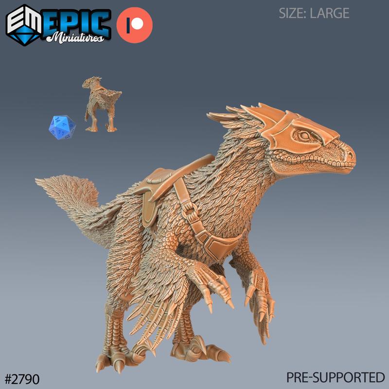 Feathered Raptor Mount / Ancient Hunting Dinosaur / Draconic Lizard / Jurassic Reptile / Dragon Army