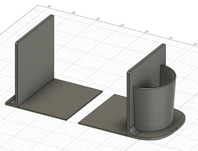 Book end with pencil holder   