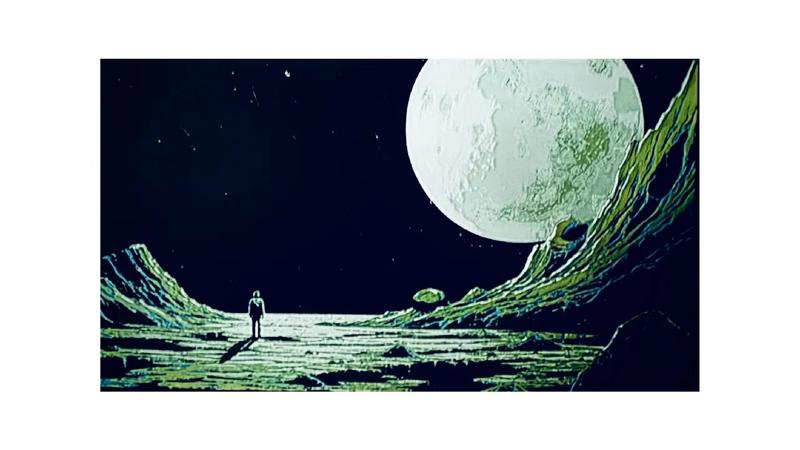 Moon Man HueForge Art Painting   