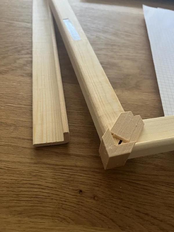 45° Miter Joint Adapter for L-Angle Profiles (33x19 mm) – Frame Corner Connector   