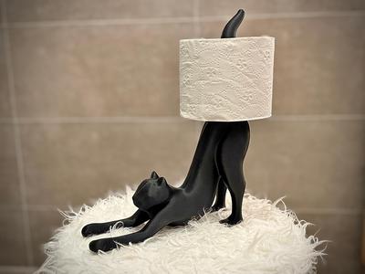 The Stretching Cat Toilet Paper Holder