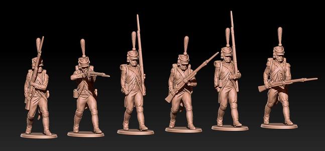 Napoleonic french grenadiers/voltigeurs in shako