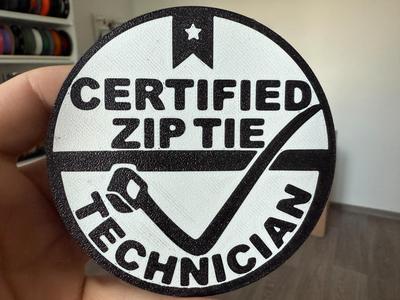 Zip tie technician coaster