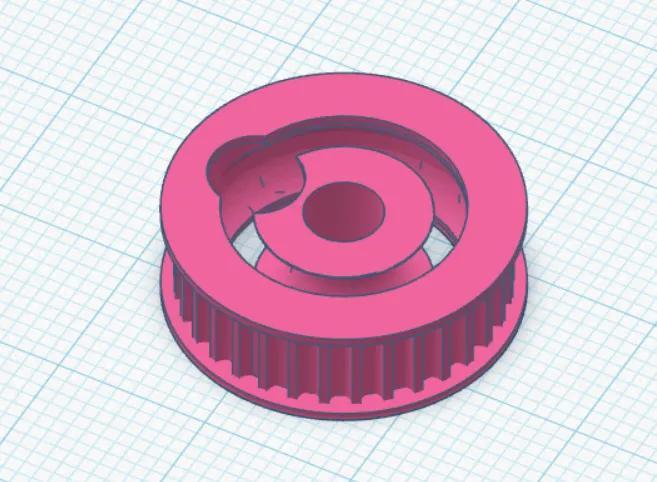 6mm 33 tooth Gt2 idler 20mm OD 5mm ID using Airsoft bearing   
