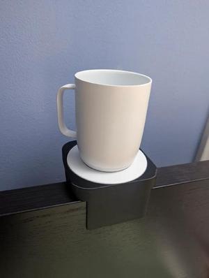 Ember mug charging coaster mount for Ikea Malm headboard   