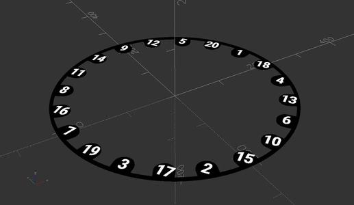 Dart Board Number Ring   