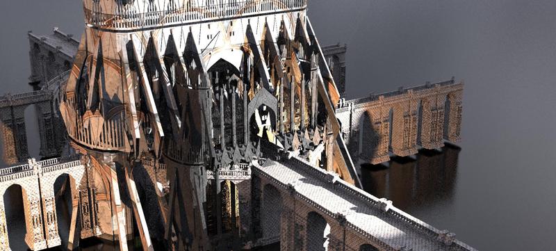 Marble palace Cathedral Fantasy