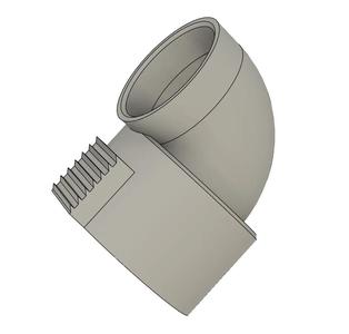 90 Deg Ridgid Shop Vacuum to DeWalt Miter Saw Adapter   