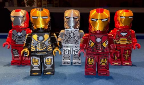 Custom Iron Man Brick MegaFigures (5:1 scale)   
