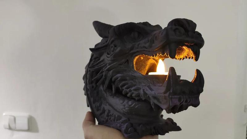 Dragon's Mouth - LED tealight Holder   