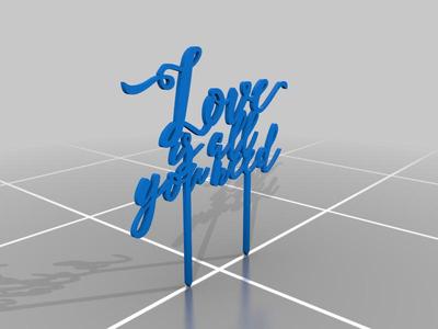 cake topper love is all you need