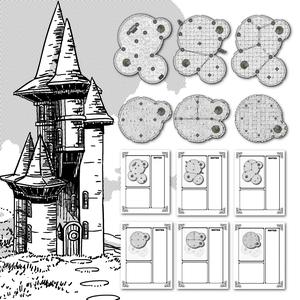 The Wizard Tower - 6 Level Printable Map Set (TWT)