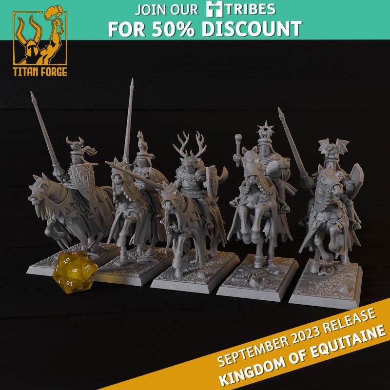 Feudal Knights - Kingdom of Equitaine - Titan Forge Miniatures September 2023