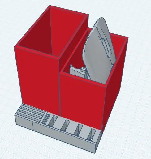 Desk organizer with space for HyperX mouse   