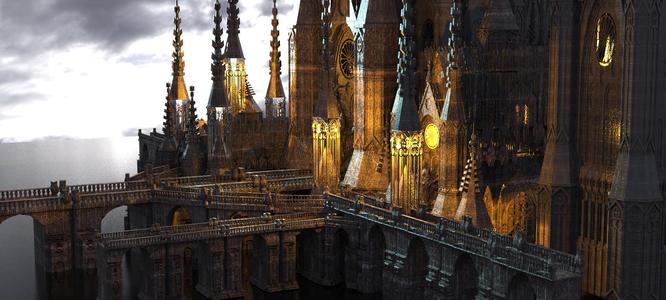 Victorian Templar Cathedral Streets Kitbash 2