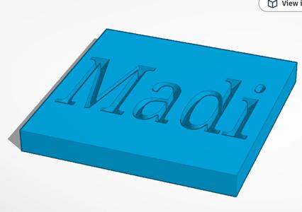 Madi nameplate   