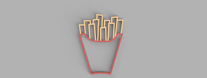 Neon sign with potato cone