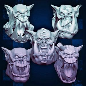 MrModulork's Scar Orc Heads - Set D