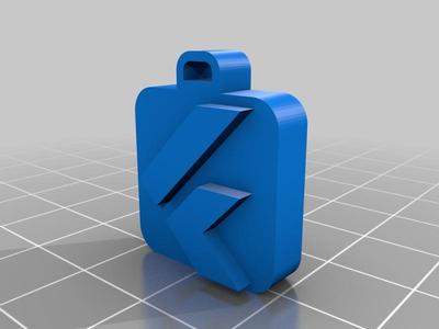 Flutter logo keyring - convex