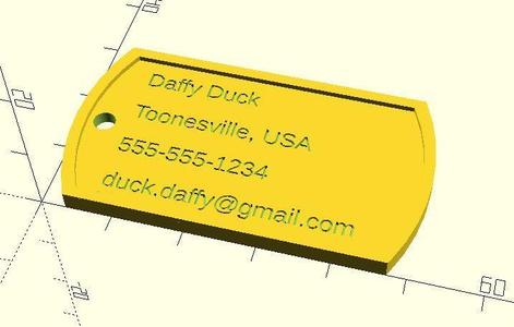 Dog Tags (Parametric and Customizable)