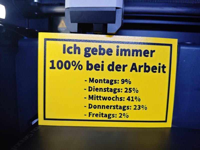 I always give 100% at work