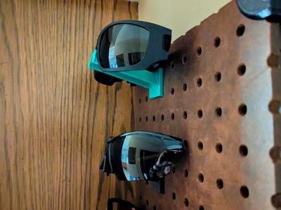 Longer sunglasses glasses holder for pegboard