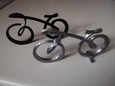 Fahrrad Abstrakt Einstrich Bike mit Ständer