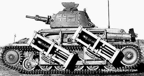 Panzerkampfwagen 35H(f) mit 28-32 cm Wurfrahmen