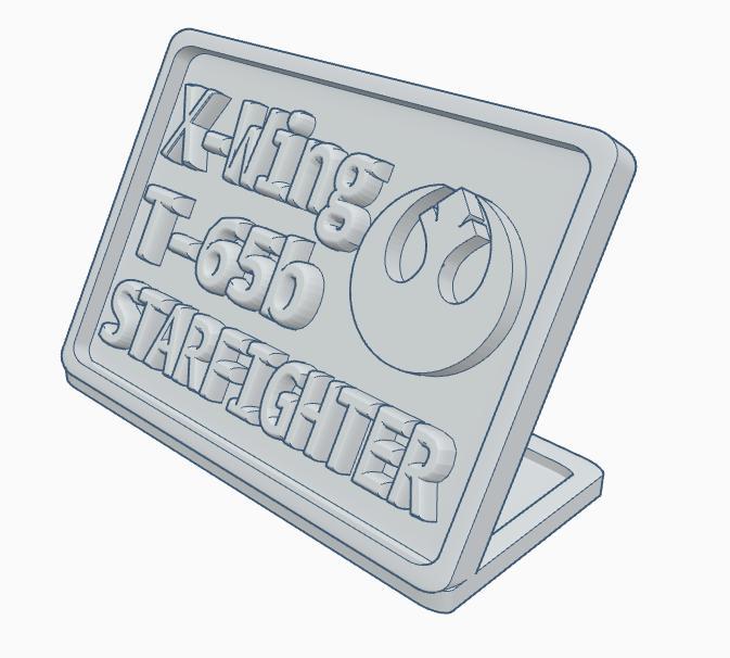 X-Wing Display Placard