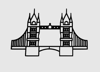 2D Low poly London bridge