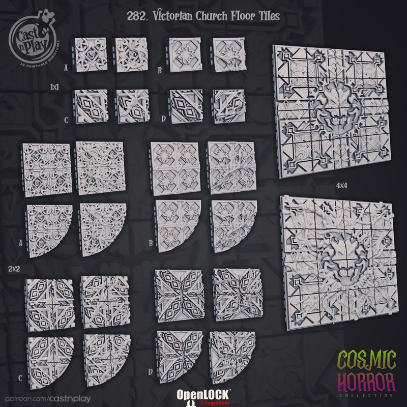 Victorian Church Floor Tiles (Pre-Supported)