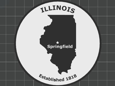 State of Illinois Info Coaster