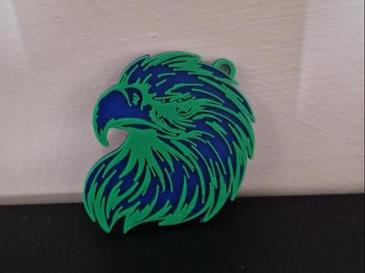Majestic Eagle Head Keychain