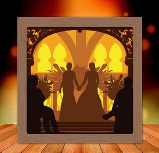 Mrs and Mrs Wedding light box 2